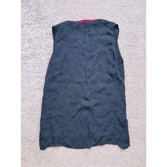 Rag & Bone Ringer Sleeveless Top Black Contrast Collar XS Quiet Luxury Fall Chic - Picture 3 of 7